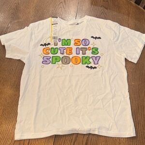 Celebrate It White Halloween T-Shirt with Colorful Graphics